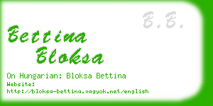 bettina bloksa business card